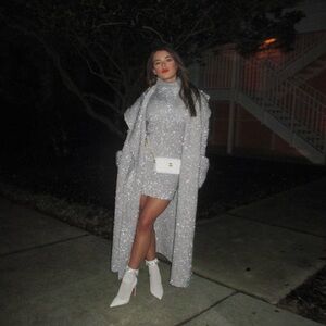 Trench coat and dress